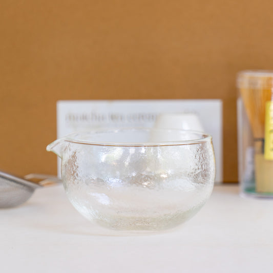 Transparent Glass Matcha Bowl With Spout (Chawan)